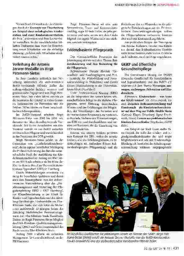 Vorschauseite 2: BeKD-Jahrestagung 2013: Wissenschaft trifft auf Praxis und führt zu sachlichen Diskussionen