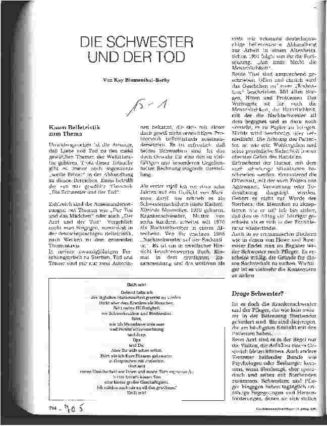Vorschauseite 1: Die Schwester und der Tod