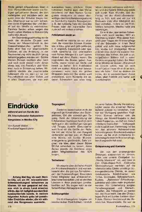 Vorschauseite 2: Die Ausbildung der Krankenschwester in Mexiko