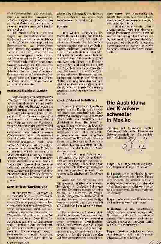 Vorschauseite 3: Die Ausbildung der Krankenschwester in Mexiko