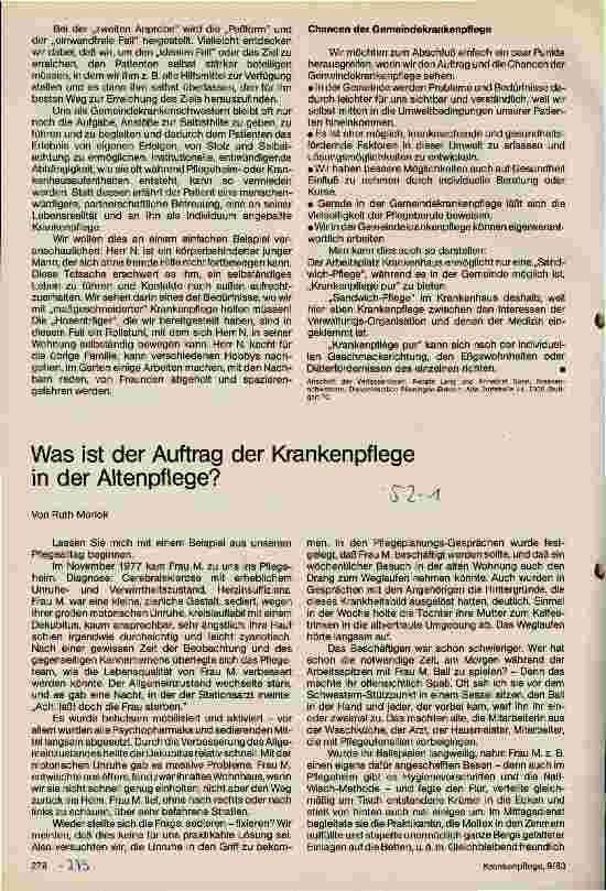 Vorschauseite 3: Wie kann Krankenpflege ihrem Auftrag in der Gemeindekrankenpflege gerecht werden?