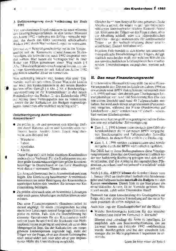 Vorschauseite 4: Das GesundheitsStrukturGesetz - Herausforderung und Chance Handlungsbedarf der Krankenhäuser und Krankenhausträger