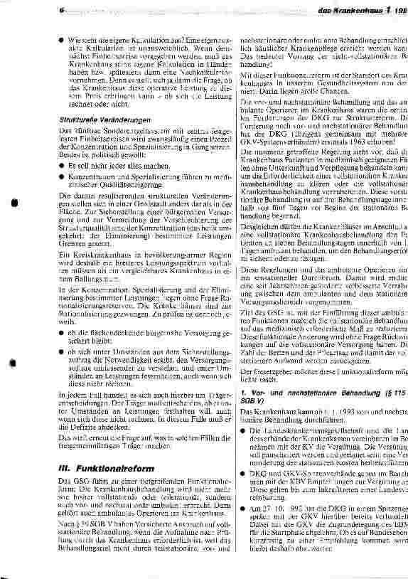 Vorschauseite 6: Das GesundheitsStrukturGesetz - Herausforderung und Chance Handlungsbedarf der Krankenhäuser und Krankenhausträger