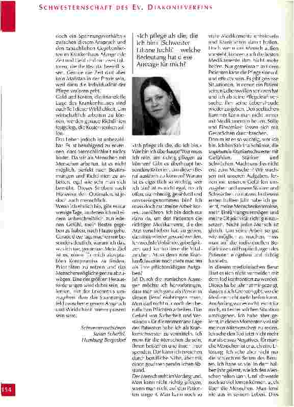 Vorschauseite 2: Die Krankenschwester sollte Freude am Pflegen haben und dies dem Patienten auch zeigen. .. Berichte zum Ende der Probezeit aus dem Diakonieseminar in Hamburg-Bergedorf