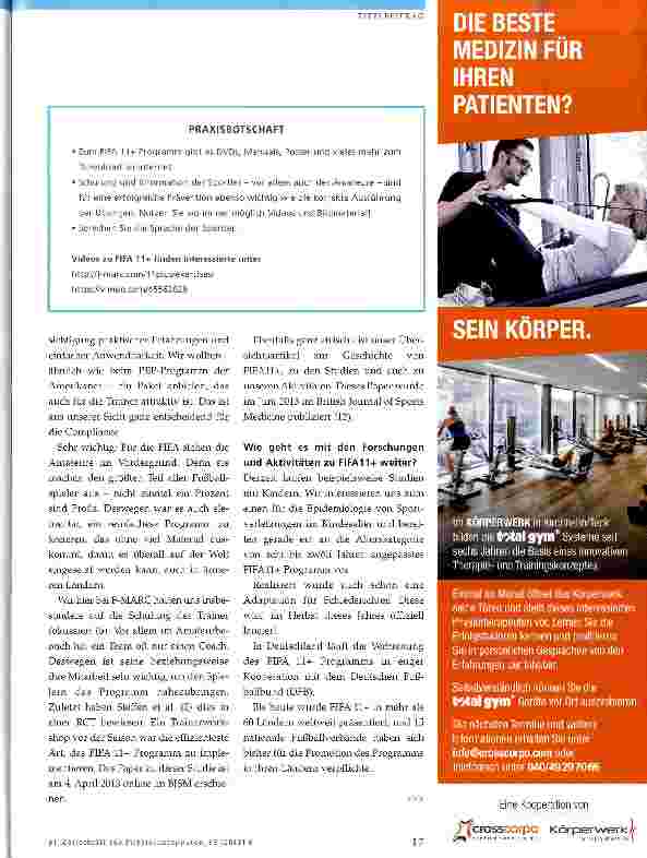 Vorschauseite 6: Verletzungsprävention im Fußball