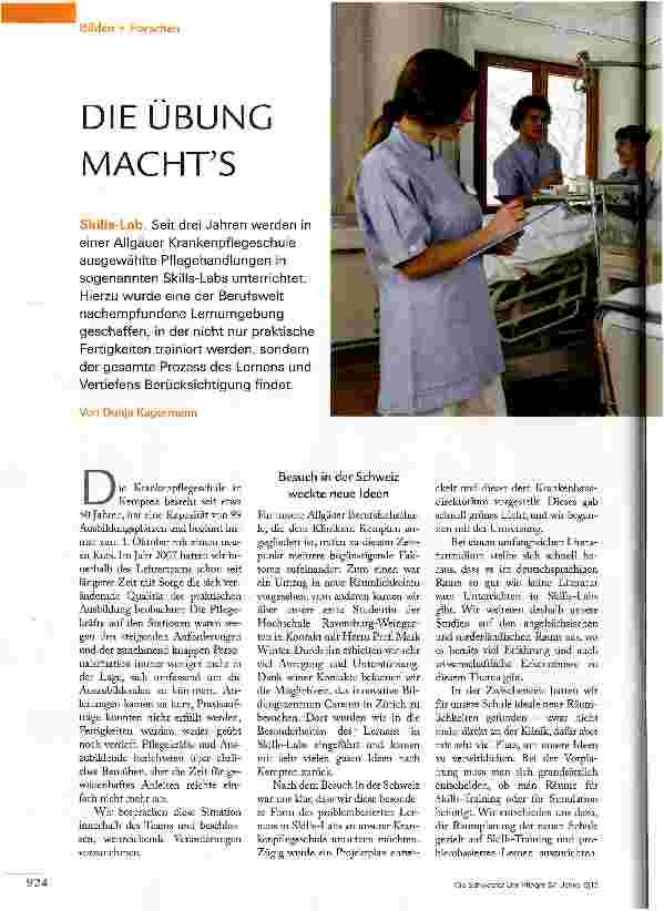 Vorschauseite 1: DIE ÜBUNG MACHTS