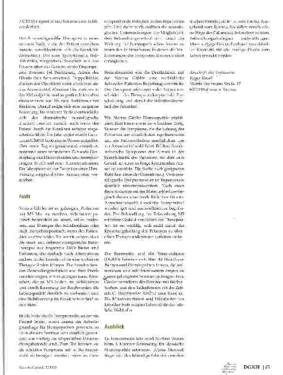 Vorschauseite 5: hie beiKlassische Homöopathie bei Patienten mit Multipler Sklerose