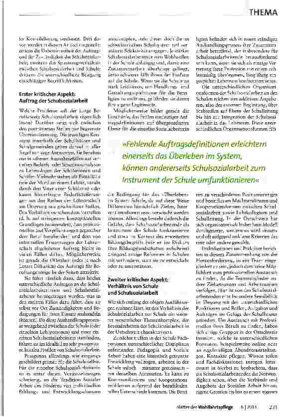 Vorschauseite 2: Für ein geschärftes Profil der Sozialen Arbeit
