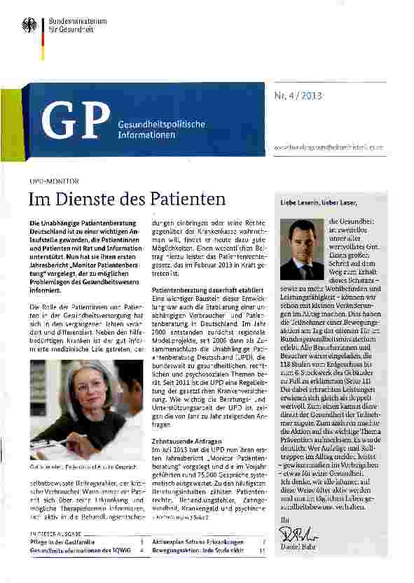 Vorschauseite 1: Im Dienste des Patienten