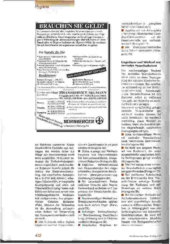 Vorschauseite 6: Prävention Gefäßkatheder-assoziierter Infektionen