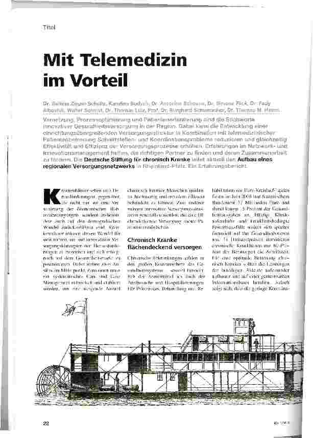 Vorschauseite 1: Mit Telemedizin im Vorteil