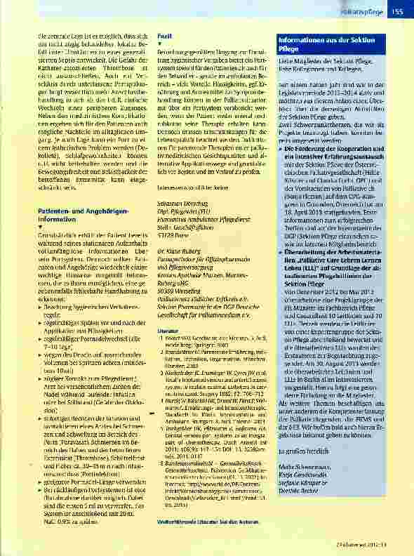 Vorschauseite 4: Versorgung von Portsystemen aus pflegerischer Sicht