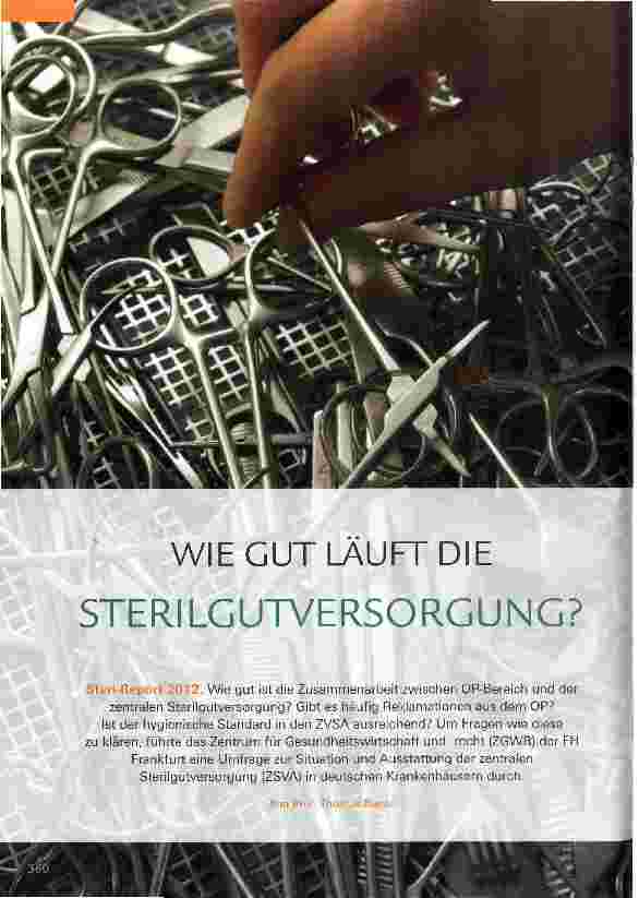 Vorschauseite 1: WIE GUT LÄUFT DIE STERILGUTVERSORGUNG?