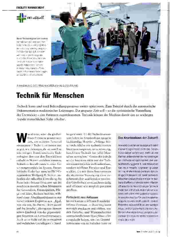 Vorschauseite 1: Technik für Menschen