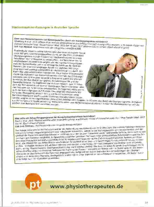 Vorschauseite 2: Evidenz-Update für die Physiotherapie
