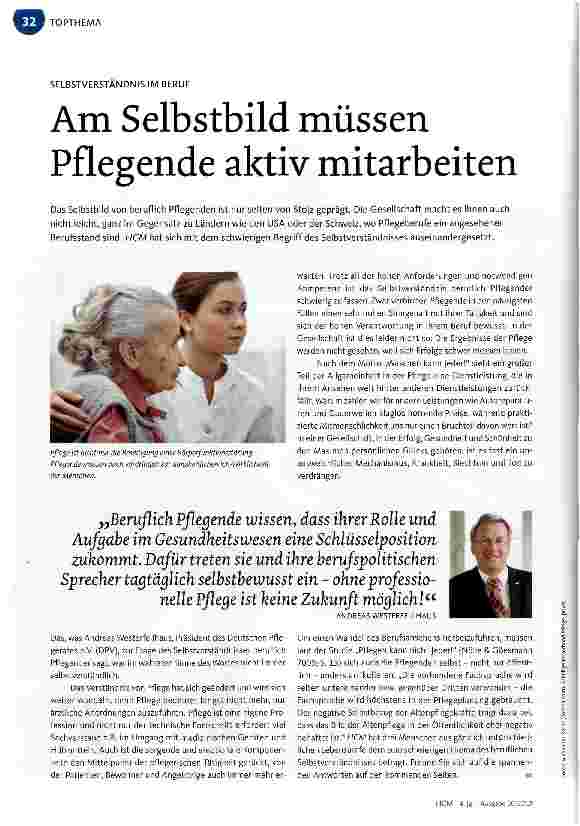 Vorschauseite 1: Am Selbstbild müssen Pflegende aktiv mitarbeiten