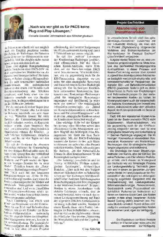 Vorschauseite 3: Radiologie-Projekt Sachsen: Ungeeignet, irreführend, wertlos