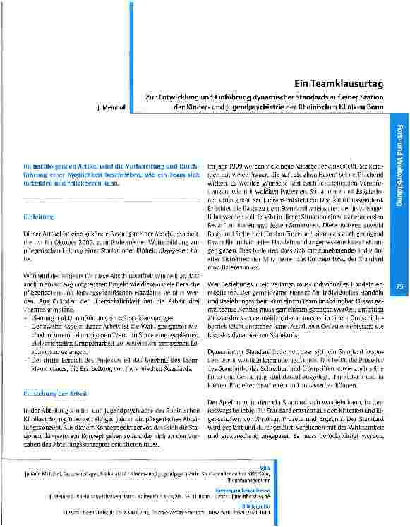 Vorschauseite 1: Ein Teamklausurtag