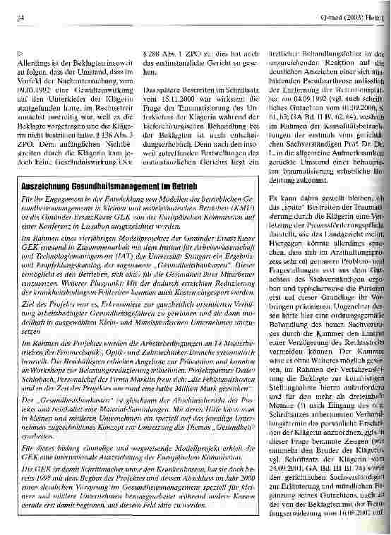 Vorschauseite 5: Zur Bedeutung der Leitlinien von Fachgesellschaften als ärztliche Handlungsanleitung: Pflichtwidrigkeit einer Indikation Entscheidung