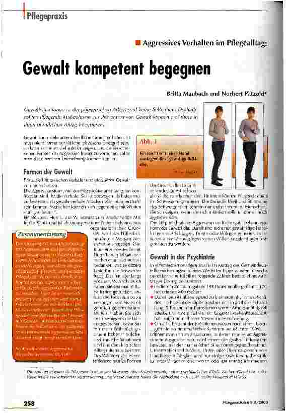 Vorschauseite 1: Gewalt kompetent begegnen
