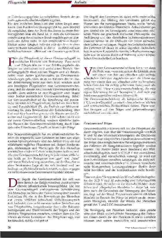 Vorschauseite 2: Pflege und Gewissensfreiheit