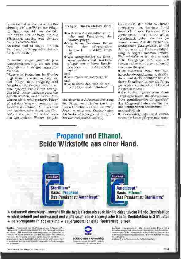 Vorschauseite 2: Pflegen im Spannungsfeld von Vision und Wirklichkeit Pflege wird Profession - Perspektiven für das 21. Jahrhundert
