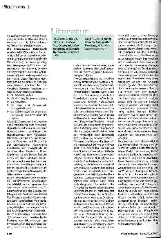 Vorschauseite 3: Osteopathie hilft bei Prevention & Reha