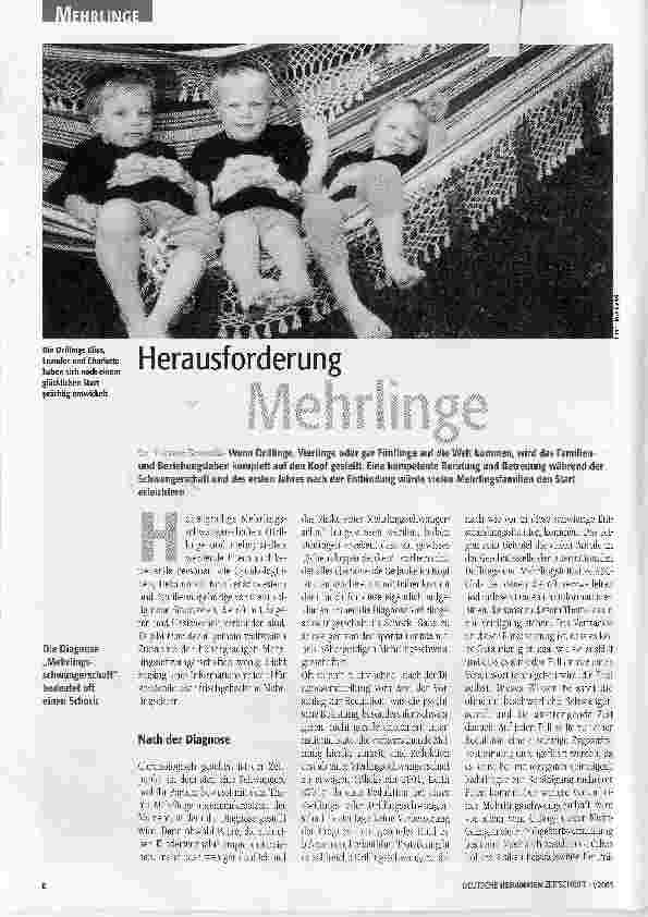 Vorschauseite 1: Herausforderung Mehrlinge