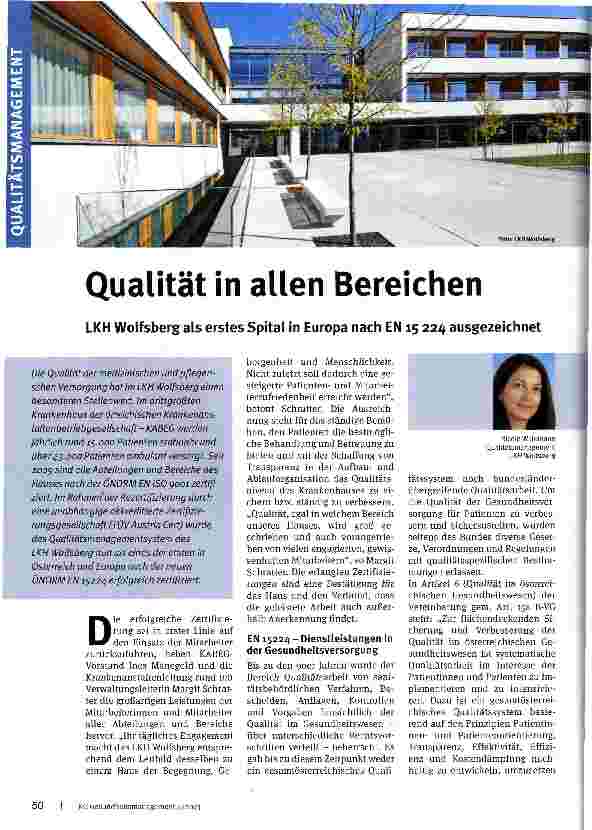 Vorschauseite 1: Qualität in allen Bereichen