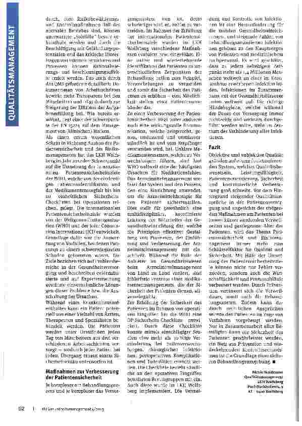 Vorschauseite 3: Qualität in allen Bereichen