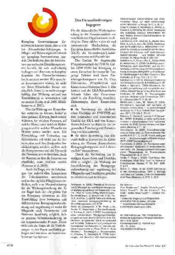 Vorschauseite 3: ZIEL: WIRKSAMKEIT VON KINAESTHETICS BELEGEN