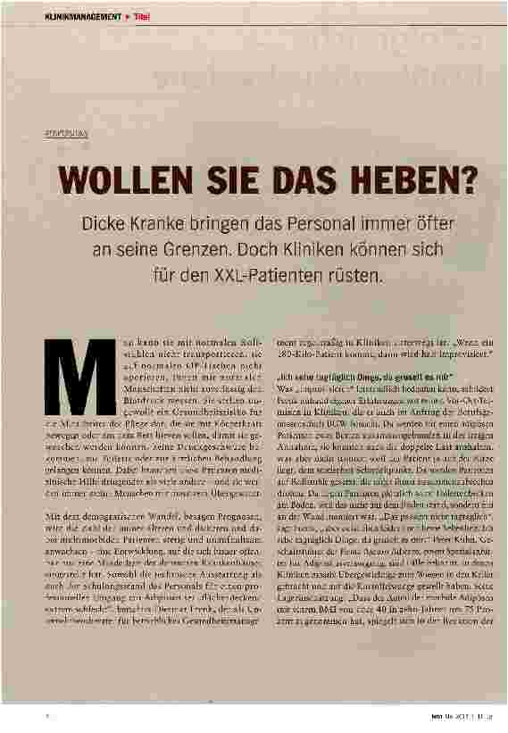 Vorschauseite 1: WOLLEN SIE DAS HEBEN?