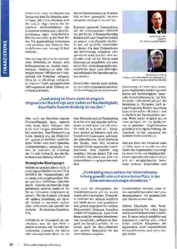Vorschauseite 2: Fundraising im Sozial-und Gesundheitswesen