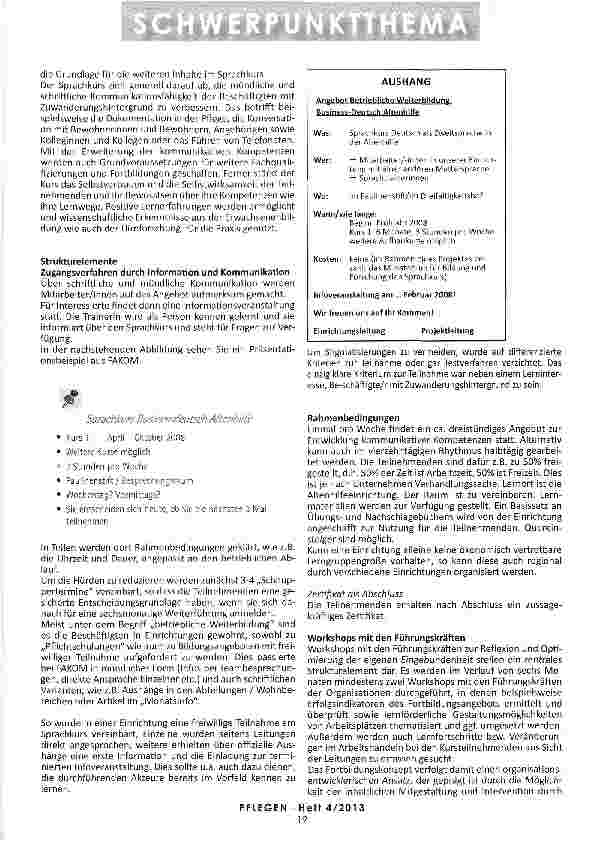 Vorschauseite 2: ARBEITSPLATZORIENTIERTE KOMMUNIKATION - mehr als Sprechen, Schreiben, Lesen! ?