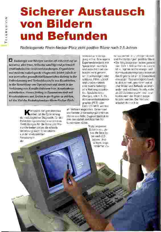 Vorschauseite 1: Sicherer Austausch von Bildern und Befunden Radiologienetz Rhein-Neckar-Pfalz zieht positive Bilanz nach 2,5 Jahren
