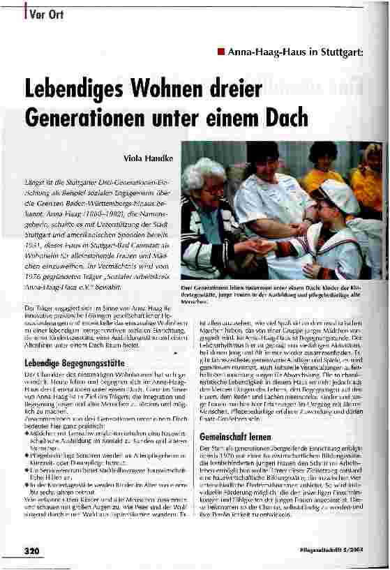 Vorschauseite 1: Lebendiges Wohnen dreier Generationen unter einem Dach