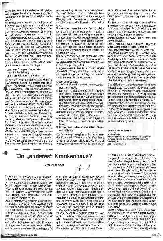 Vorschauseite 1: Ein anderes Krankenhaus ?