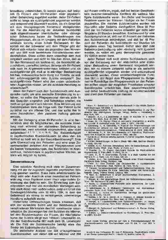 Vorschauseite 6: Das Suizidproblem und die Aufgabe des Pflegepersonals in der Suizidprophylaxe
