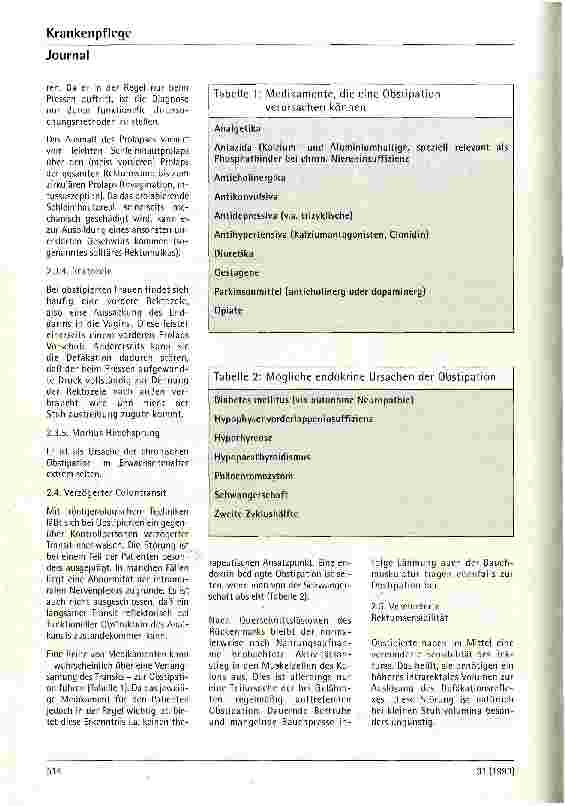 Vorschauseite 3: Ursachen, Klinik und Therapie der chronischen Obstipation Aus der Med.Klinik des Klinikums Innenstadt der Ludw-Max.Uni München