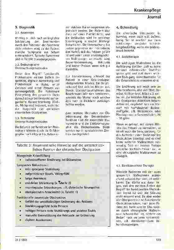 Vorschauseite 4: Ursachen, Klinik und Therapie der chronischen Obstipation Aus der Med.Klinik des Klinikums Innenstadt der Ludw-Max.Uni München