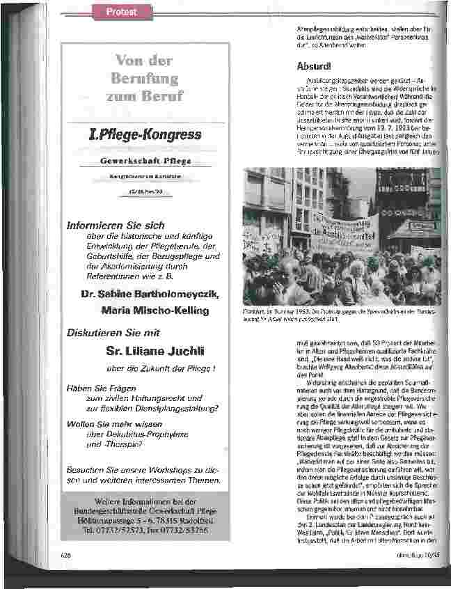 Vorschauseite 2: Die wertvollsten bleiben auf der Strecke Verbände besorgt über die Situation der AltenPflAusbildung nach Einsparungsmaßnahmen der BuAnst.