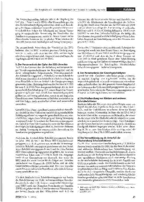 Vorschauseite 3: Der Ausgleich von Erwerbsschaden nach dem Sozialen Entschädigungsrecht und dem Recht der gesetzlichen Unfallversicherung
