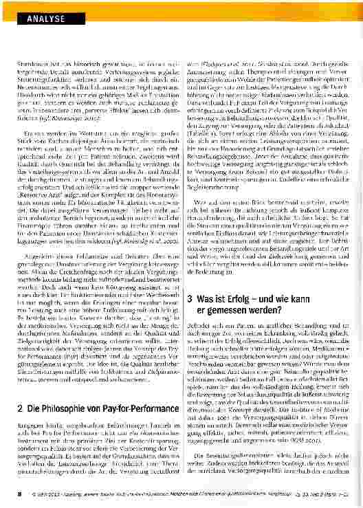 Vorschauseite 2: Pay-for-Performance: Märchen oder Chance einer qualitätsorientierten Vergütung?