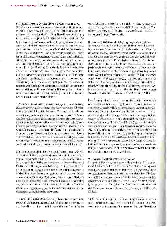 Vorschauseite 3: Ärztliche Hilfe als Geschäftsmodell?