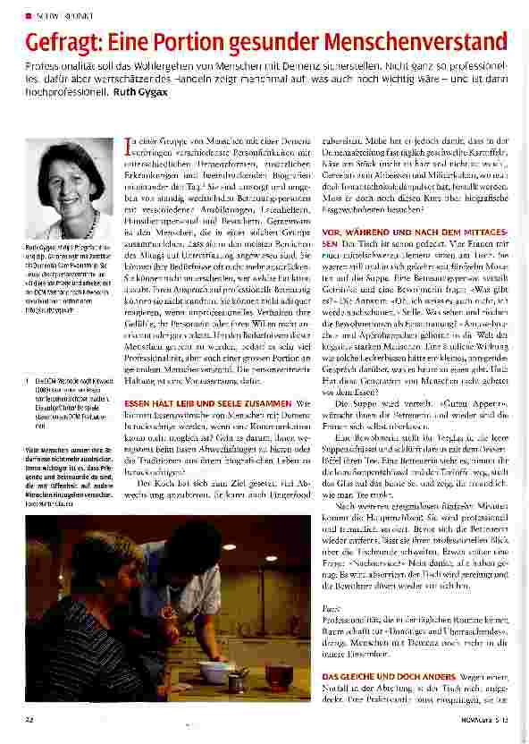 Vorschauseite 1: Gefragt: Eine Portion gesunder Menschenverstand