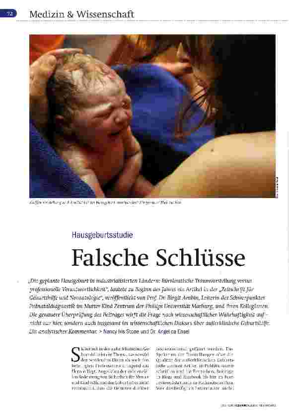 Vorschauseite 1: Hausgeburtsstudie Falsche Schlüsse