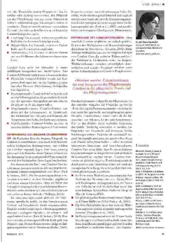 Vorschauseite 2: Comfort - ein Höchstwert der Pflege