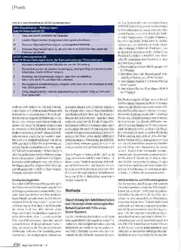 Vorschauseite 3: Einschätzung des Risikoprofils von Patienten in Rehabilitationseinrichtungen zur Ermittlung des Bedarfs an Hygienefachpersonal