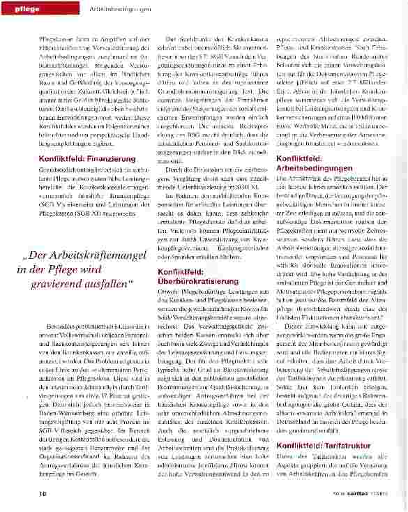 Vorschauseite 2: Die aktuelle Situation der ambulanten Pflegedienste