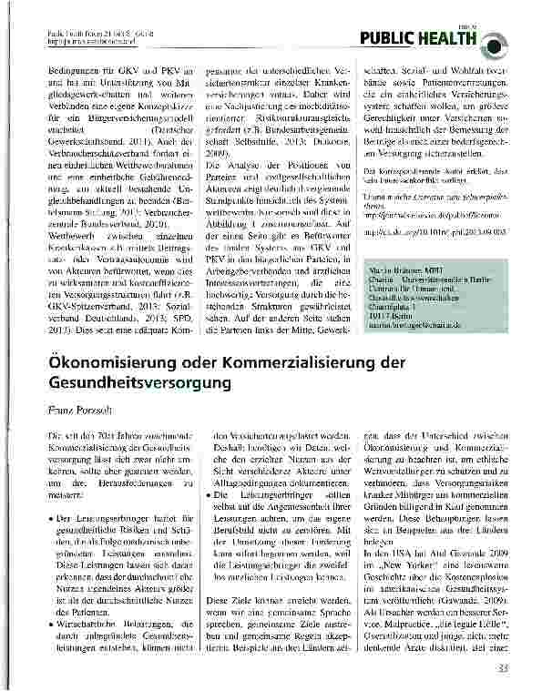 Vorschauseite 3: Positionen zivilgesellschaftlicher Akteure und von Parteien zu Wettbewerb im Gesundheitswesen